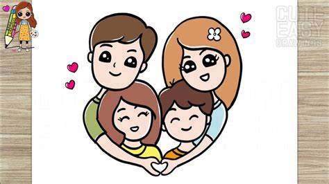 masayang pamilya drawing easy|25 Easy Family Drawing Ideas .